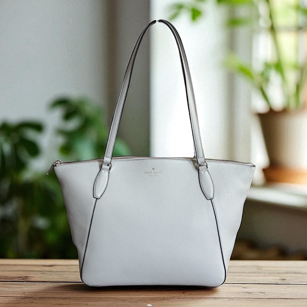 Nwt Kate Spade Ny Pebbled Leather Ivory Monica Tote! Coa!